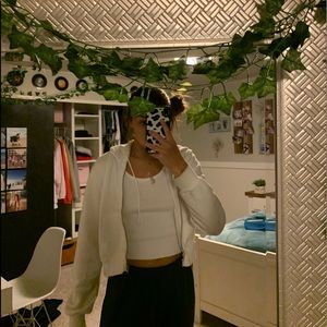 white brandy cropped zip up